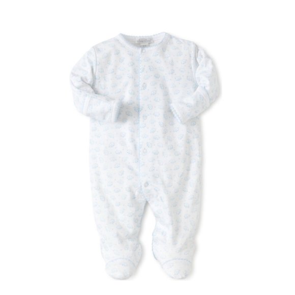 Kissy Kissy Ele-Fun Footie, White & Blue - Picture 1 of 4